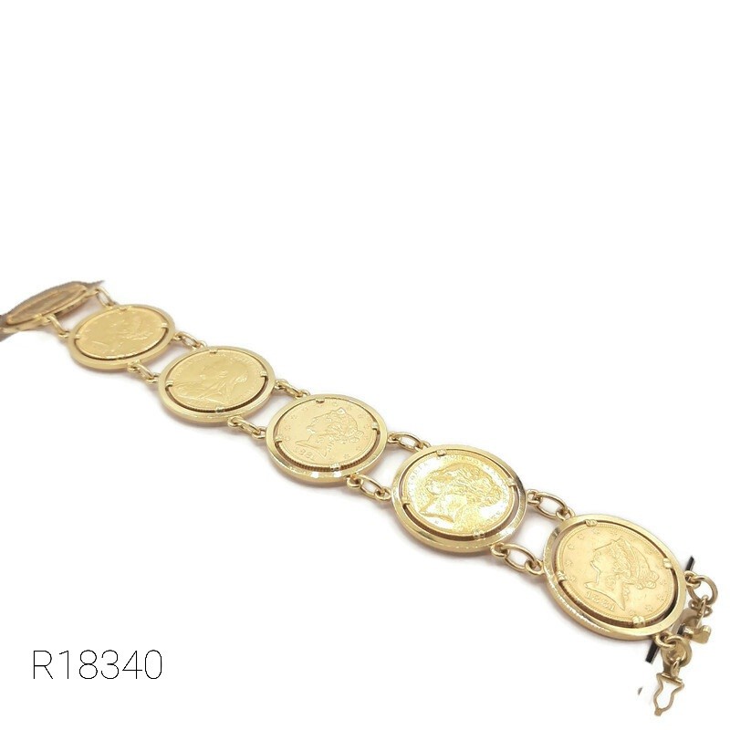 Bracelet Porte-Pièces Or Jaune