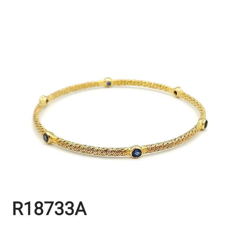 Bracelet Or Jaune Saphir 18 K