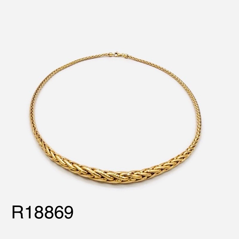 Collier maille Palmier 18K