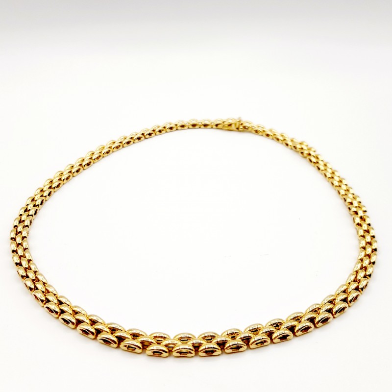 Collier Or jaune Maille Plate