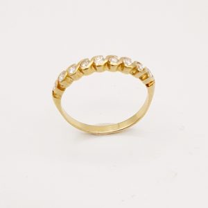 Bague Or Jaune 18K et Diamants