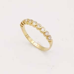 Bague Or Jaune 18K et Diamants