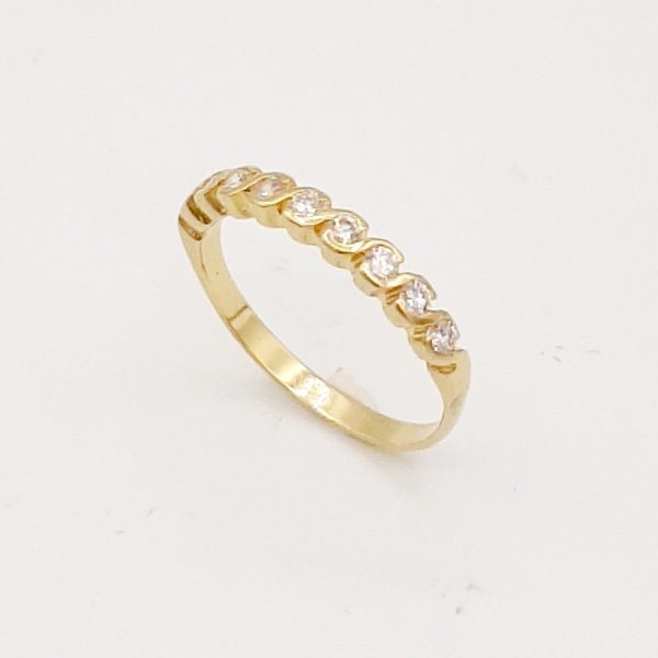 Bague Or Jaune 18K et Diamants