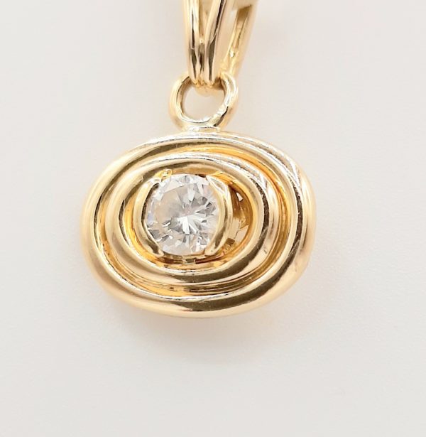 Collier Or Jaune 18K x Pendentif Or Jaune Brillant VVS 2.F