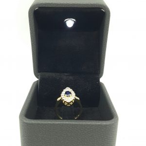 Marquise Saphir & Diamants Or Jaune 18K