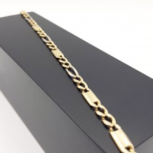 Bracelet Maille Figaro Or Jaune 18K