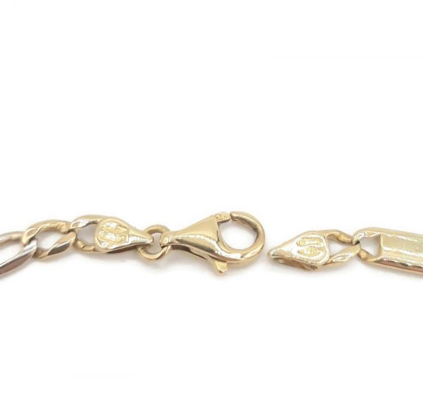 Bracelet Maille Figaro Or Jaune 18K