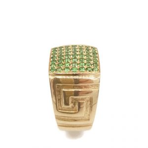 VERSACE Bague OR Jaune Tsavorites