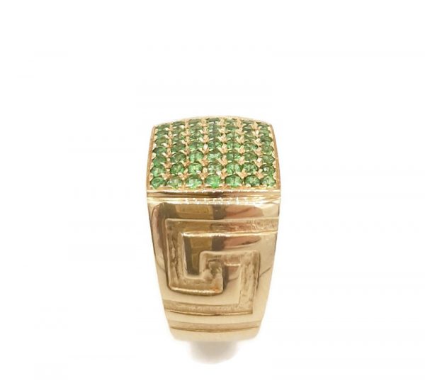 VERSACE Bague OR Jaune Tsavorites