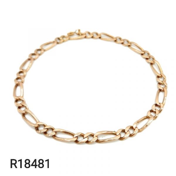 Bracelet Maille Figaro 18K