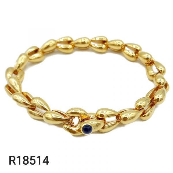 Bracelet Maille Fantaisie Or Jaune 18K