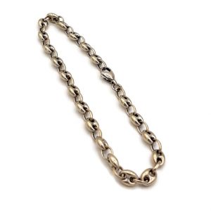 Bracelet Maille Grain De Café Or Blanc 18K