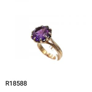 Bague Vintage Amethyste Or Jaune