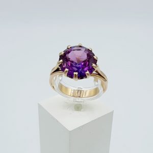 Bague Vintage Amethyste Or Jaune