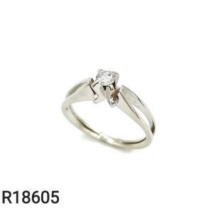 Bague Diamant 0,13 Ct Or Blanc