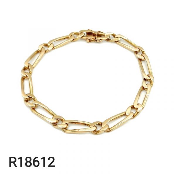 Bracelet Homme Maille Figaro 18K