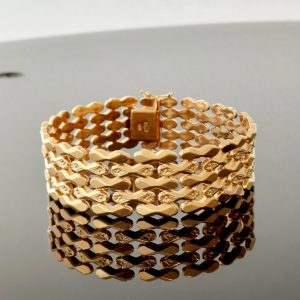 Bracelet Manchette Or Jaune 18 K