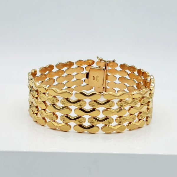 Bracelet Manchette Or Jaune 18 K