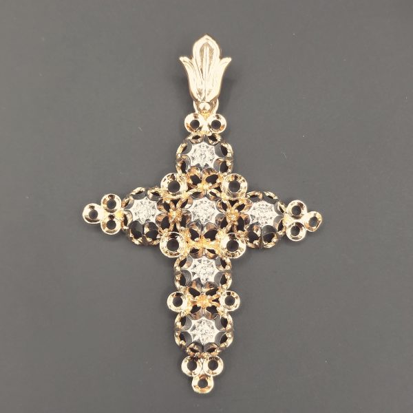 Croix Or Jaune Et Diamants