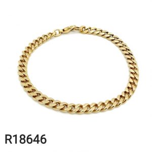 Bracelet homme Maille Gourmette 18 K