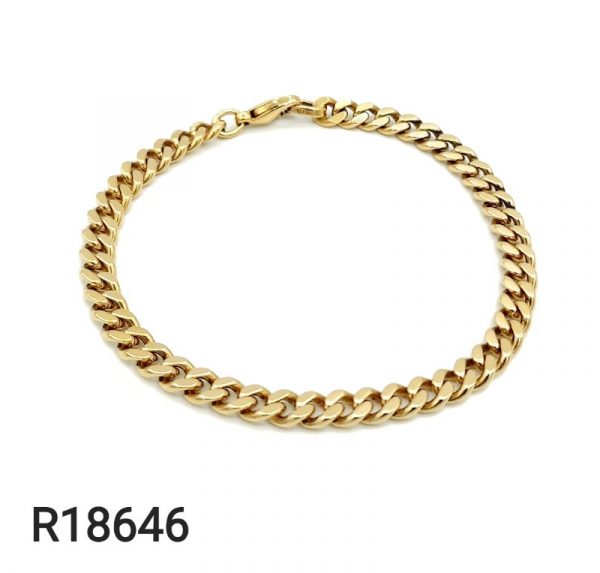 Bracelet homme Maille Gourmette 18 K