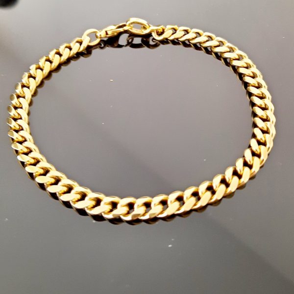 Bracelet homme Maille Gourmette 18 K