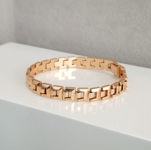 Bracelet Maille Alternée 18 K