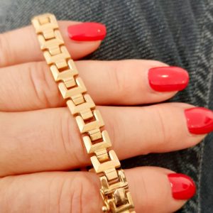 Bracelet Maille Alternée 18 K