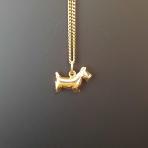 Collier Pendentif Chien 18 K