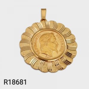 Pendentif Porte Pièce Napoléon III Tête Laurée