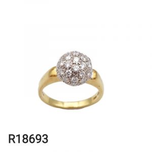 Bague Diamants Or Jaune 18 K