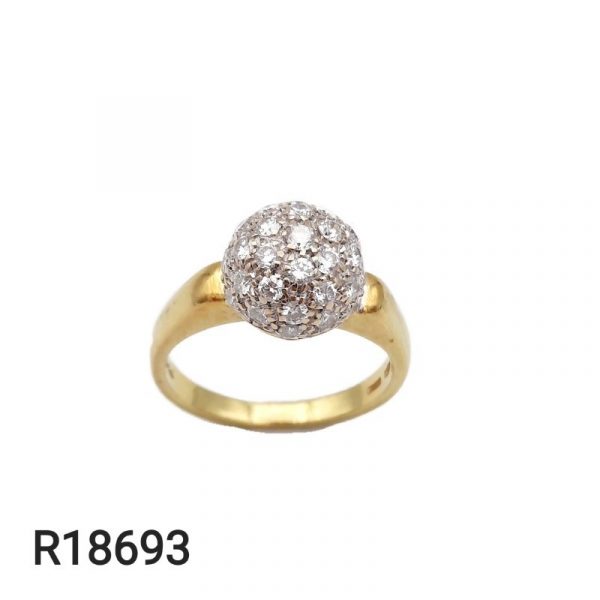 Bague Diamants Or Jaune 18 K