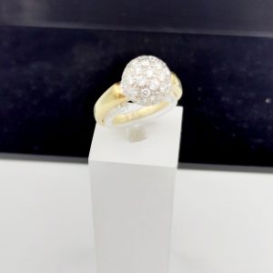 Bague Diamants Or Jaune 18 K