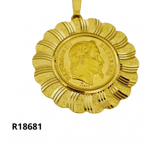 pendentif porte pièce Napoléon tête laurée