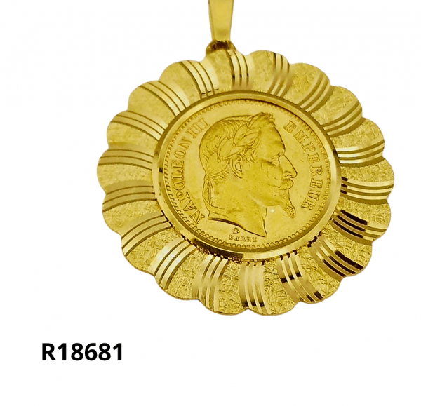 pendentif porte pièce Napoléon tête laurée