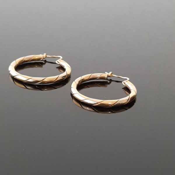 boucles d'oreilles trois ors 18K