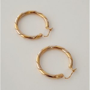 boucles d'oreilles trois ors 18K