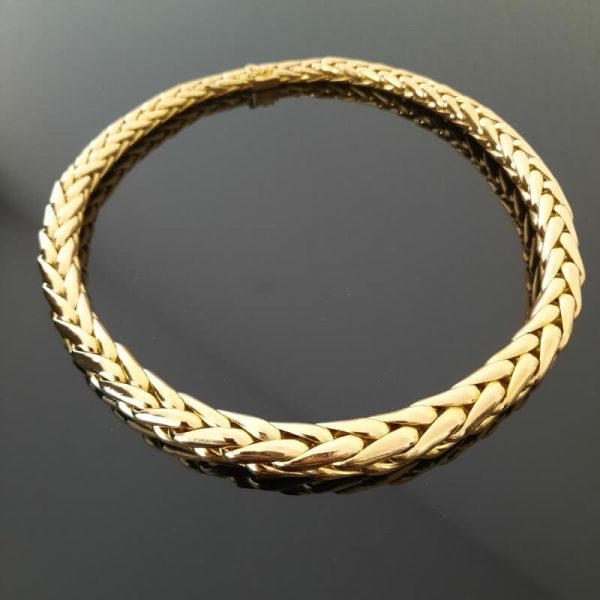 collier maille palmier