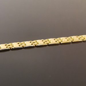 bracelet maille alternée or jaune