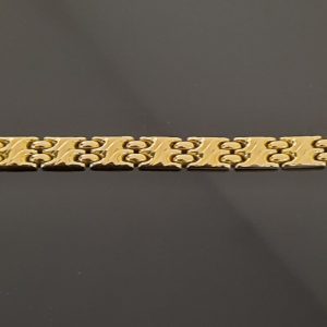 bracelet maille alternée or jaune