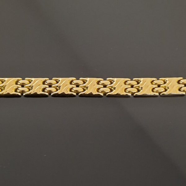 bracelet maille alternée or jaune