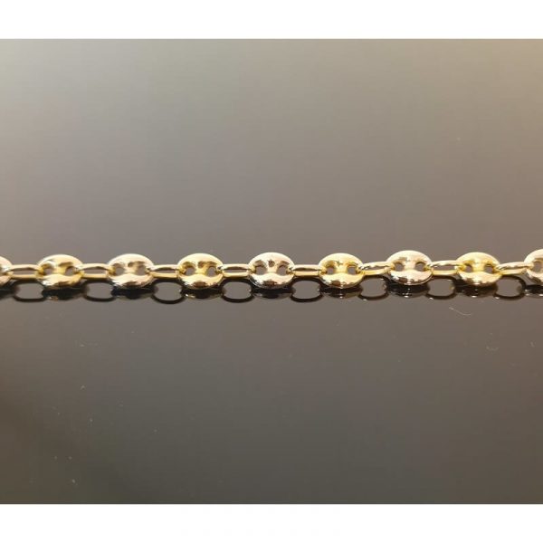 bracelet maille grain de café or jaune