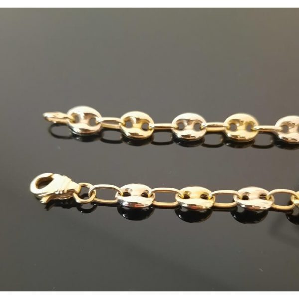 bracelet maille grain de café or jaune