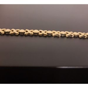 bracelet maille alternée or jaune 18K