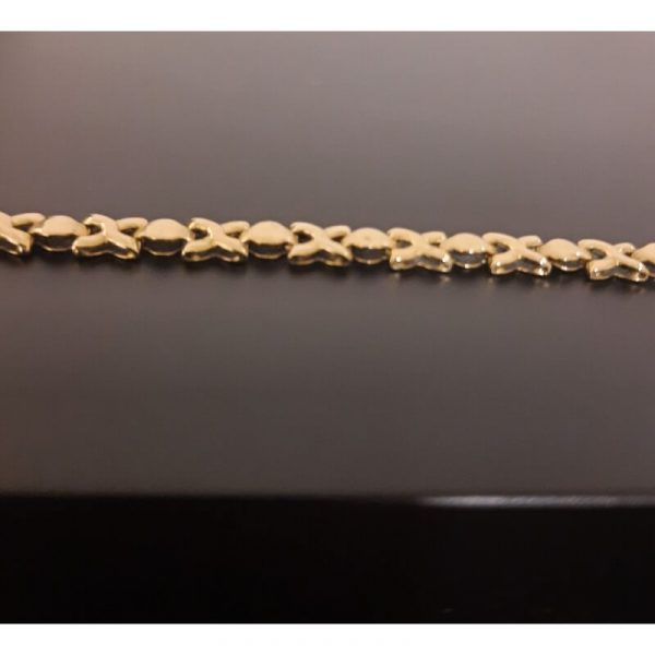 bracelet maille alternée or jaune 18K