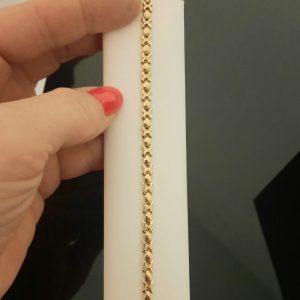 bracelet maille alternée or jaune 18K