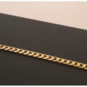 bracelet maille gourmette or jaune 18K