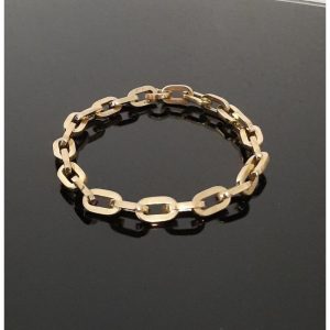 bracelet maille forçat or jaune