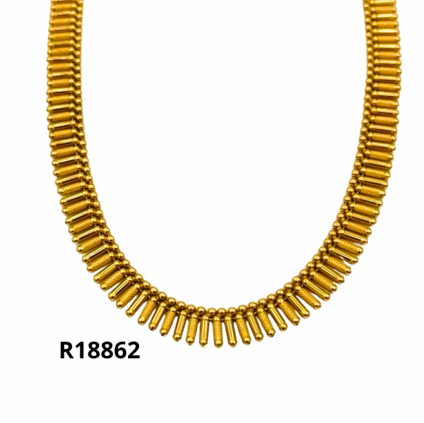 18862 collier maille baton or jaune 18K