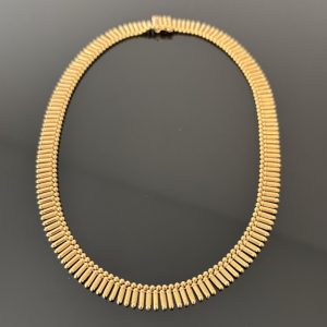 Collier Or Maille Baton 18K